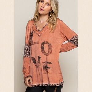 Autumn Sunset “Love So Love” Knit Top